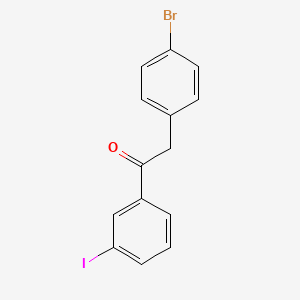 molecular formula C14H10BrIO B1293251 2-(4-Bromophenyl)-3'-iodoacetophenone CAS No. 898783-96-5