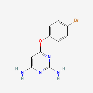 molecular formula C10H9BrN4O B12932566 6-(4-Bromophenoxy)pyrimidine-2,4-diamine CAS No. 7249-74-3