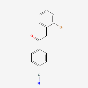 B1293258 2-(2-Bromophenyl)-4'-cyanoacetophenone CAS No. 898784-11-7