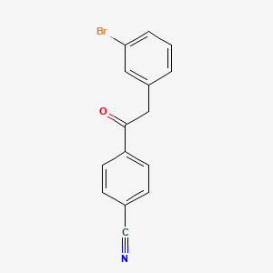 B1293260 2-(3-Bromophenyl)-4'-cyanoacetophenone CAS No. 898784-13-9