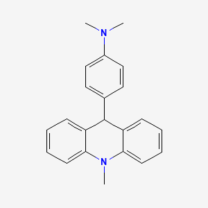 molecular formula C22H22N2 B12932616 N,N-Dimethyl-4-(10-methyl-9,10-dihydroacridin-9-YL)aniline CAS No. 60891-64-7