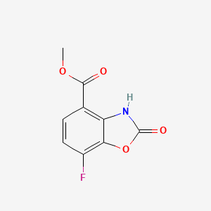molecular formula C9H6FNO4 B12932635 Methyl 7-fluoro-2-oxo-2,3-dihydrobenzo[d]oxazole-4-carboxylate 