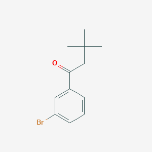molecular formula C12H15BrO B1293265 3'-Bromo-3,3-dimethylbutyrophenone CAS No. 898764-35-7