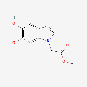 molecular formula C12H13NO4 B12932694 Methyl 2-(5-hydroxy-6-methoxy-1H-indol-1-yl)acetate 