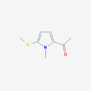 molecular formula C8H11NOS B129327 1-(1-Methyl-5-(methylthio)-1H-pyrrol-2-yl)ethanone CAS No. 156210-71-8