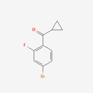 molecular formula C10H8BrFO B1293270 (4-Bromo-2-fluorophenyl)(cyclopropyl)methanone CAS No. 898790-15-3