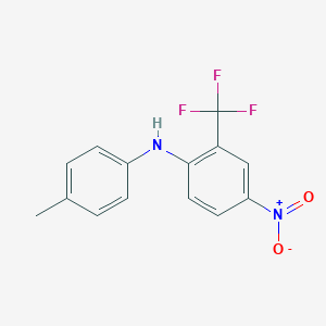 molecular formula C14H11F3N2O2 B12932717 N-(4-Methylphenyl)-4-nitro-2-(trifluoromethyl)aniline CAS No. 65592-56-5