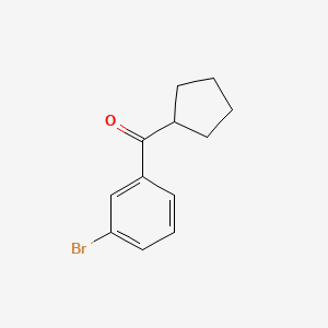 molecular formula C12H13BrO B1293272 3-溴苯基环戊基酮 CAS No. 898791-44-1