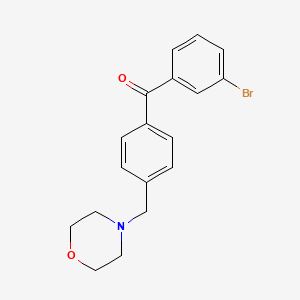 molecular formula C18H18BrNO2 B1293274 3-Bromo-4'-morpholinomethyl benzophenone CAS No. 898769-90-9