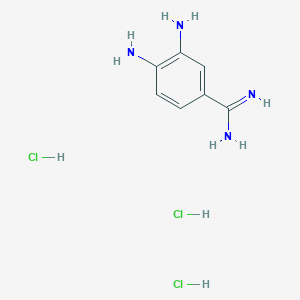 molecular formula C7H13Cl3N4 B12932771 3,4-Diaminobenzimidamide trihydroChloride 