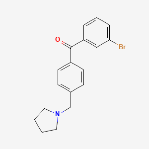 3-Bromo-4'-pyrrolidinomethyl benzophenone