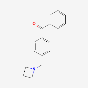 molecular formula C17H17NO B1293280 4-(Azetidinomethyl) benzophenone CAS No. 898777-22-5