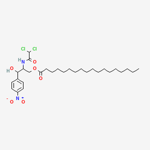 molecular formula C29H46Cl2N2O6 B12932801 2-[(Dichloroacetyl)amino]-3-hydroxy-3-(4-nitrophenyl)propyl stearate 