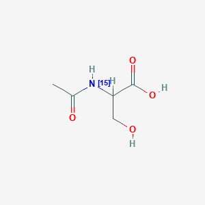 molecular formula C5H9NO4 B12932804 N-acetyl-DL-serine-15N 