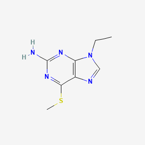 molecular formula C8H11N5S B12932840 9-Ethyl-6-(methylsulfanyl)-9h-purin-2-amine CAS No. 13153-64-5