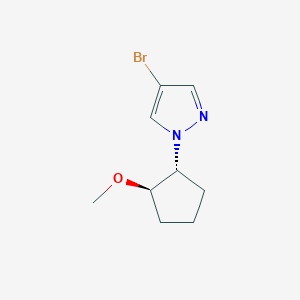molecular formula C9H13BrN2O B12932844 4-Bromo-1-((1R,2R)-2-methoxycyclopentyl)-1H-pyrazole 