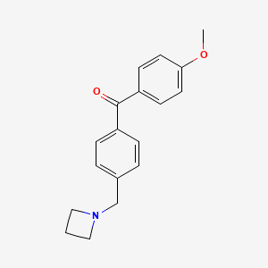 molecular formula C18H19NO2 B1293286 4-Azetidinomethyl-4'-methoxybenzophenone CAS No. 898777-40-7