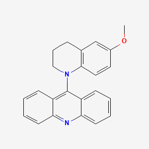molecular formula C23H20N2O B12932879 9-(6-Methoxy-3,4-dihydroquinolin-1(2h)-yl)acridine CAS No. 5461-47-2