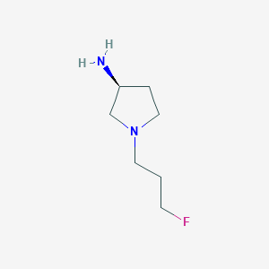 molecular formula C7H15FN2 B12932898 (S)-1-(3-Fluoropropyl)pyrrolidin-3-amine 
