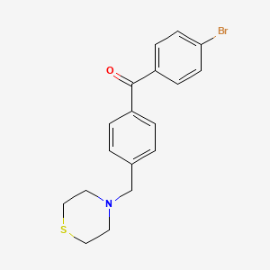 B1293291 4-Bromo-4'-thiomorpholinomethylbenzophenone CAS No. 898782-61-1