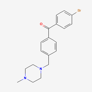molecular formula C19H21BrN2O B1293293 4-Bromo-4'-(4-methylpiperazinomethyl) benzophenone CAS No. 898783-59-0