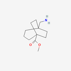 molecular formula C12H21NO2 B12932952 Methyl 5-(aminomethyl)bicyclo[3.2.2]nonane-1-carboxylate 