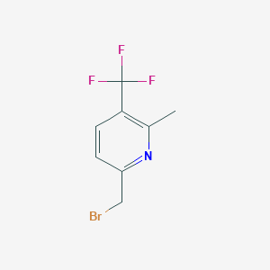 molecular formula C8H7BrF3N B12932964 6-(Bromomethyl)-2-methyl-3-(trifluoromethyl)pyridine 