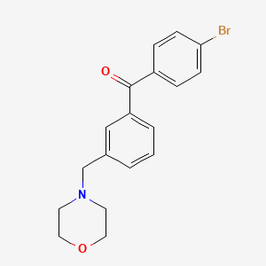 molecular formula C18H18BrNO2 B1293297 4'-bromo-3-morpholinomethyl benzophenone CAS No. 898765-38-3