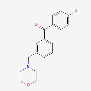 molecular formula C18H18BrNO2 B1293297 4'-Bromo-3-morpholinomethylbenzophenone CAS No. 898765-38-3