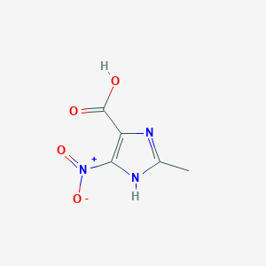 molecular formula C5H5N3O4 B12932979 2-methyl-4-nitro-1H-imidazole-5-carboxylic acid CAS No. 116273-51-9