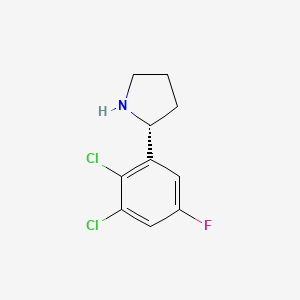molecular formula C10H10Cl2FN B12932984 (R)-2-(2,3-Dichloro-5-fluorophenyl)pyrrolidine 