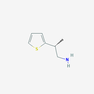 molecular formula C7H11NS B12932991 (R)-2-(Thiophen-2-yl)propan-1-amine 