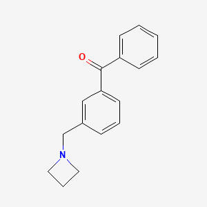 molecular formula C17H17NO B1293301 3-(Azetidinomethyl) benzophenone CAS No. 898771-16-9