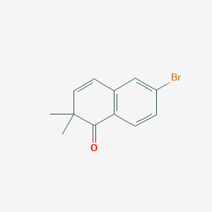 molecular formula C12H11BrO B12933035 6-Bromo-2,2-dimethylnaphthalen-1(2H)-one 