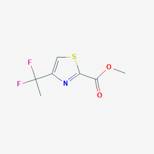 molecular formula C7H7F2NO2S B12933047 Methyl 4-(1,1-difluoroethyl)thiazole-2-carboxylate 