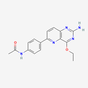 molecular formula C17H17N5O2 B12933085 N-(4-(2-Amino-4-ethoxypyrido[3,2-d]pyrimidin-6-yl)phenyl)acetamide CAS No. 917758-02-2