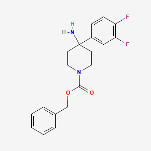 molecular formula C19H20F2N2O2 B12933088 Benzyl 4-amino-4-(3,4-difluorophenyl)piperidine-1-carboxylate 