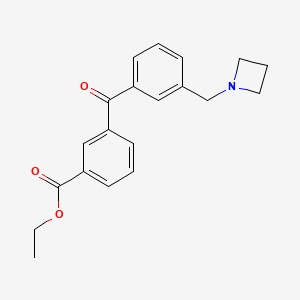 B1293310 3-Azetidinomethyl-3'-carboethoxybenzophenone CAS No. 898771-48-7