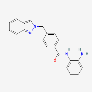 molecular formula C21H18N4O B12933102 N-(2-Aminophenyl)-4-[(2H-indazol-2-yl)methyl]benzamide CAS No. 920314-26-7