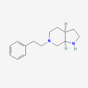 molecular formula C15H22N2 B12933109 Rel-(3aR,7aR)-6-phenethyloctahydro-1H-pyrrolo[2,3-c]pyridine 
