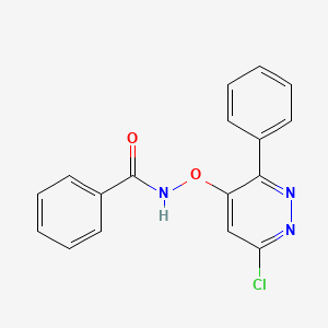 molecular formula C17H12ClN3O2 B12933158 N-((6-Chloro-3-phenylpyridazin-4-yl)oxy)benzamide CAS No. 92688-21-6