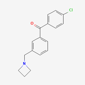molecular formula C17H16ClNO B1293317 3-Azetidinomethyl-4'-chlorobenzophenone CAS No. 898771-63-6