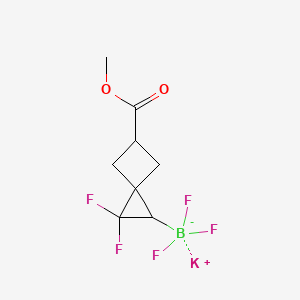 molecular formula C8H9BF5KO2 B12933175 Potassium (2,2-difluoro-5-(methoxycarbonyl)spiro[2.3]hexan-1-yl)trifluoroborate 