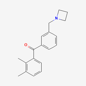 molecular formula C19H21NO B1293318 3'-Azetidinomethyl-2,3-dimethylbenzophenone CAS No. 898771-69-2