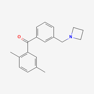 molecular formula C19H21NO B1293320 3'-Azetidinomethyl-2,5-dimethylbenzophenone CAS No. 898771-73-8