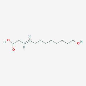molecular formula C12H22O3 B12933243 (E)-12-Hydroxydodec-3-enoic acid CAS No. 1376306-62-5