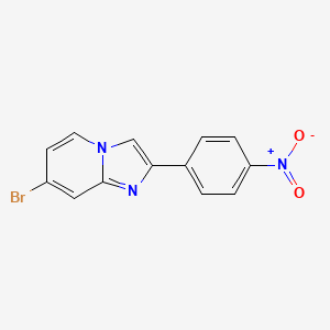 molecular formula C13H8BrN3O2 B12933267 7-Bromo-2-(4-nitrophenyl)imidazo[1,2-a]pyridine CAS No. 947533-60-0