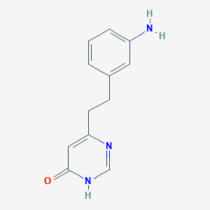 molecular formula C12H13N3O B12933285 6-(3-Aminophenethyl)pyrimidin-4(3H)-one 