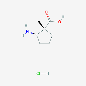 molecular formula C7H14ClNO2 B12933329 cis-2-Amino-1-methylcyclopentanecarboxylic acid hydrochloride 