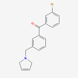 (3-Bromophenyl)(3-((2,5-dihydro-1H-pyrrol-1-yl)methyl)phenyl)methanone